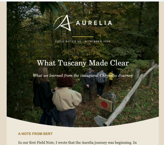 Field Notes 02: What Tuscany Made Clear